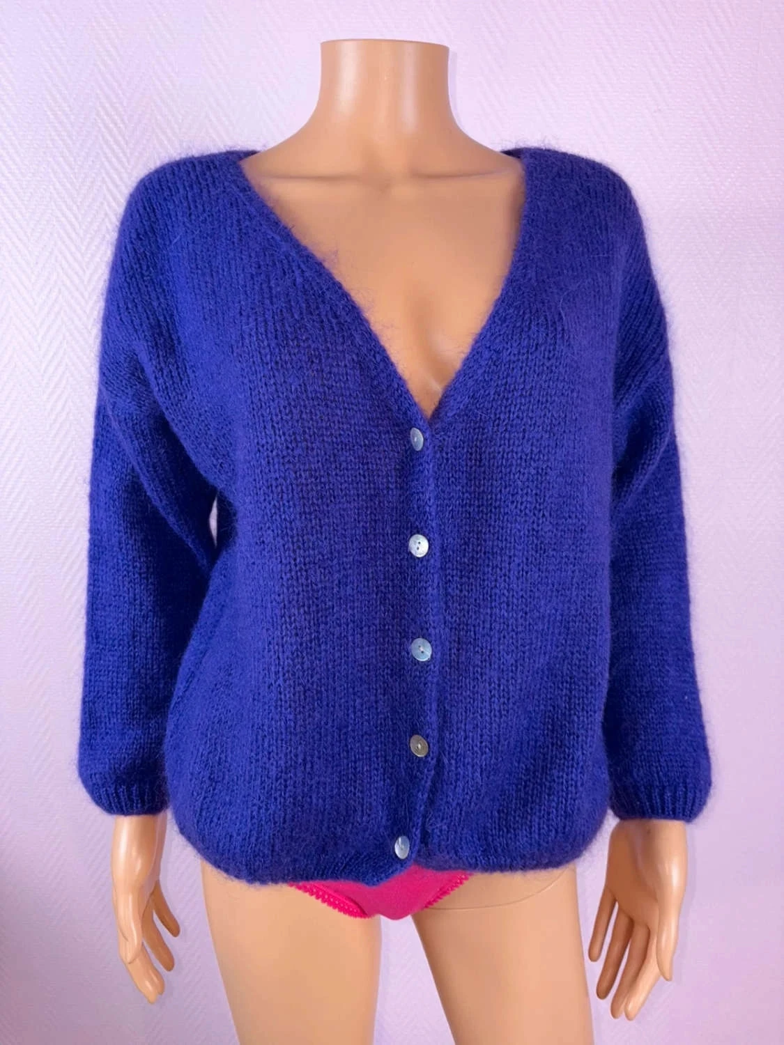 Colete feminino em lã mohair pouco usado – photo 2